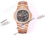 Replica GR Factory Patek Philippe Nautilus 5712 Rose Gold Grey Dial Watch